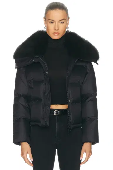 Yves Salomon Short Down Jacket | Thumbnail 2 Yves Salomon Short Down Jacket | Thumbnail 2