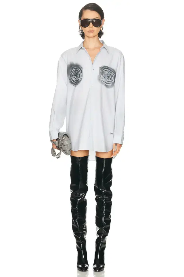 Jean Paul Gaultier Blurry Roses Unisex Printed Shirt