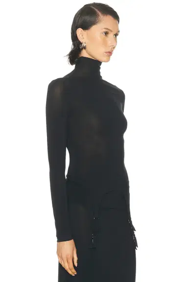 Jean Paul Gaultier Lingerie Garter Long Sleeve High Neck Top | Thumbnail 2