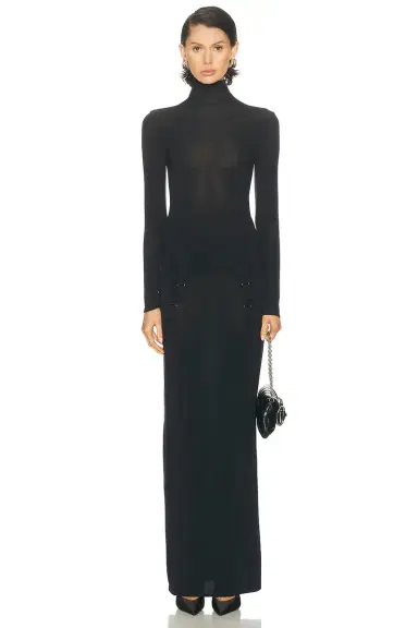 Jean Paul Gaultier Lingerie Garter Long Sleeve High Neck Top | Thumbnail 4