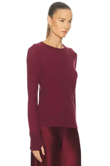 ENZA COSTA Cashmere Easy Cuffed Crewneck Top | Thumbnail 2 ENZA COSTA Cashmere Easy Cuffed Crewneck Top | Thumbnail 2