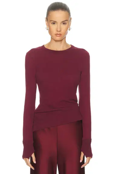 ENZA COSTA Cashmere Easy Cuffed Crewneck Top | Thumbnail 1 ENZA COSTA Cashmere Easy Cuffed Crewneck Top | Thumbnail 1