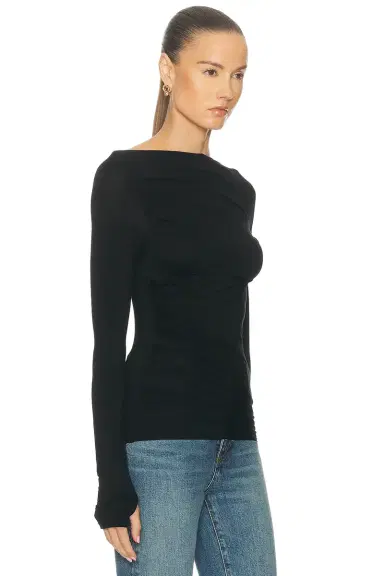 Enza Costa Fluid Jersey Sleeveless Draped Boatneck Top | Thumbnail 2 Enza Costa Fluid Jersey Sleeveless Draped Boatneck Top | Thumbnail 2