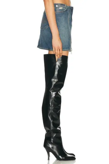 Jean Paul Gaultier Front Zipped Denim Mini Skirt | Thumbnail 2