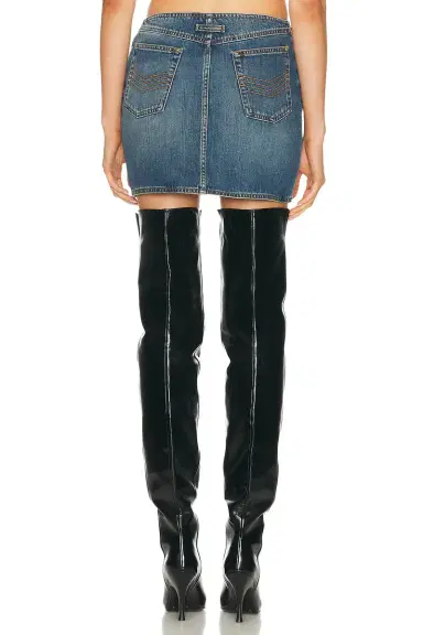 Jean Paul Gaultier Front Zipped Denim Mini Skirt | Thumbnail 4