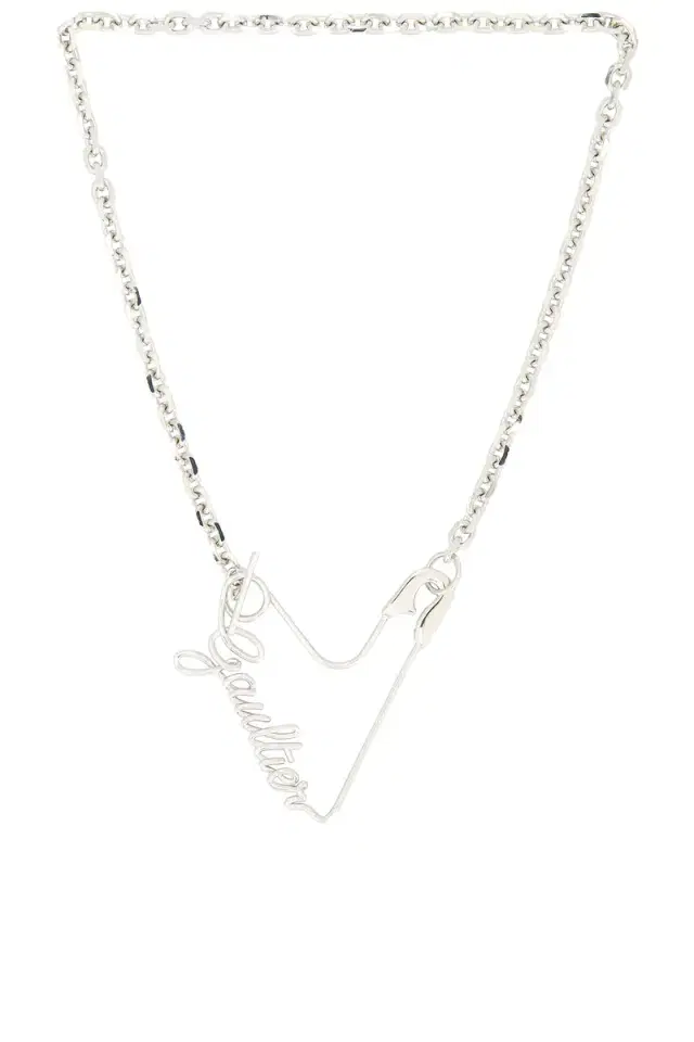Jean Paul Gaultier Heart Safety Pin Necklace