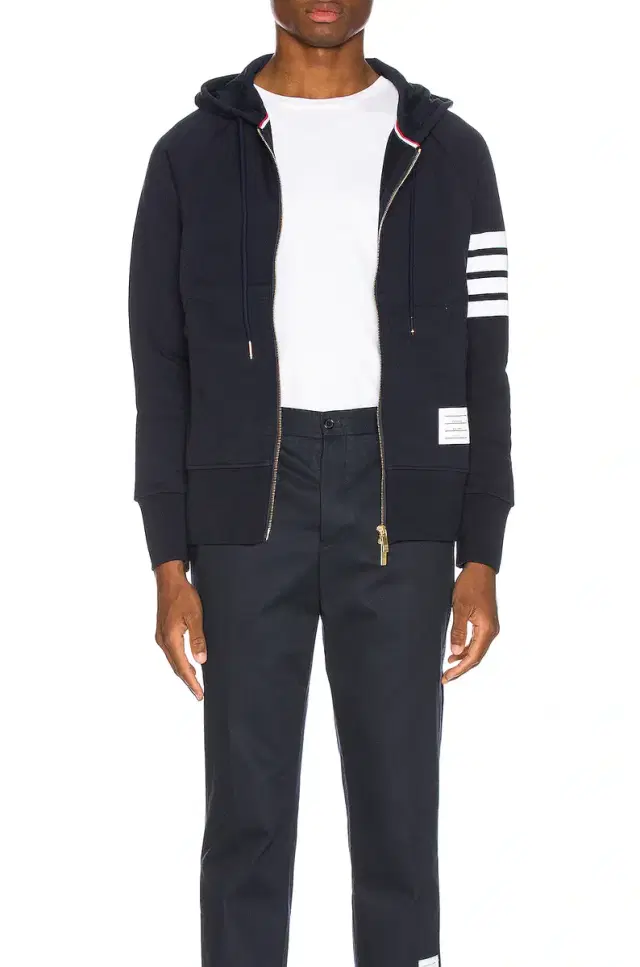 Thom Browne Engineered 4 Bar Zip Hoodie