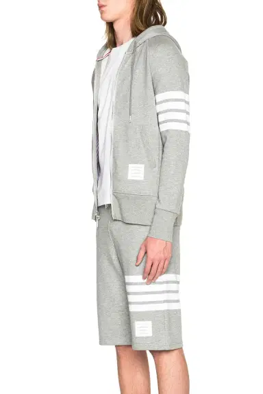 Thom Browne Engineered 4 Bar Zip Hoodie | Thumbnail 3