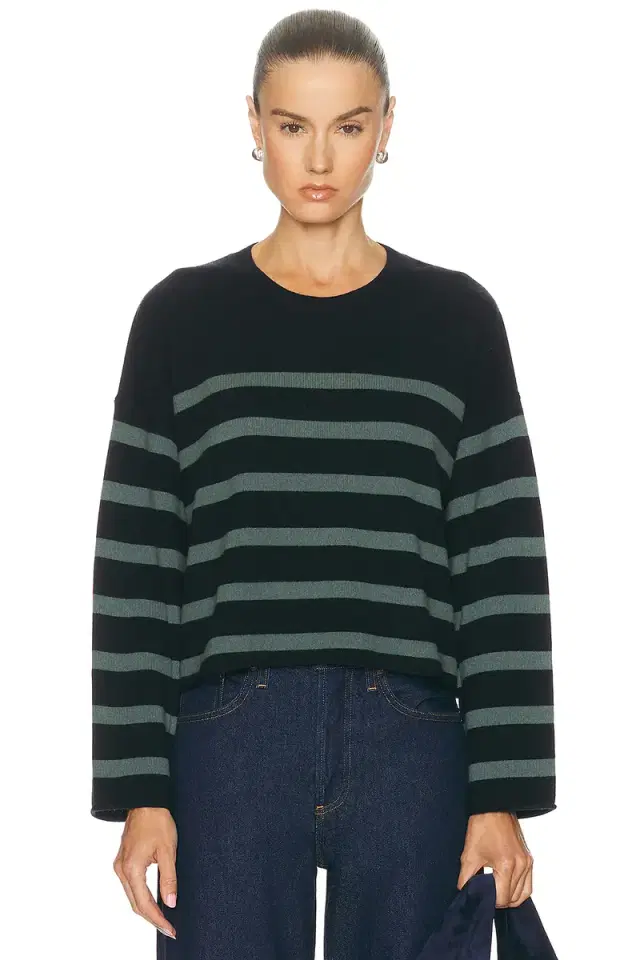 LESET Zoe Breton Stripe Crewneck Sweater