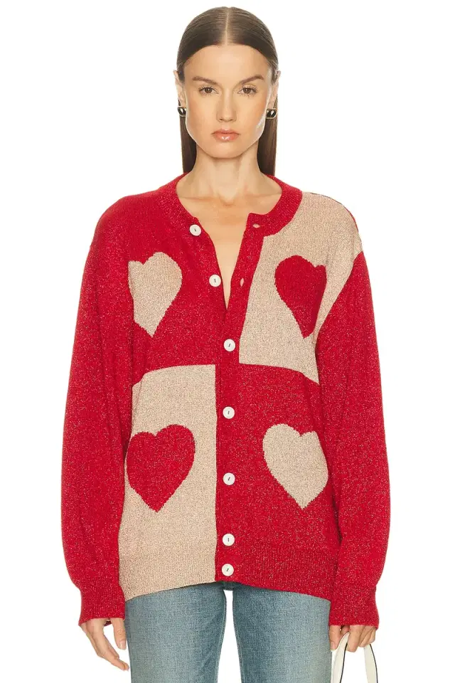 BODE Lame Hearts Cardigan