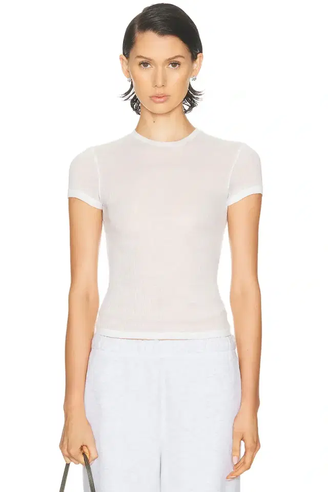 Sheer Cotton Crewneck Standard T-Shirt
