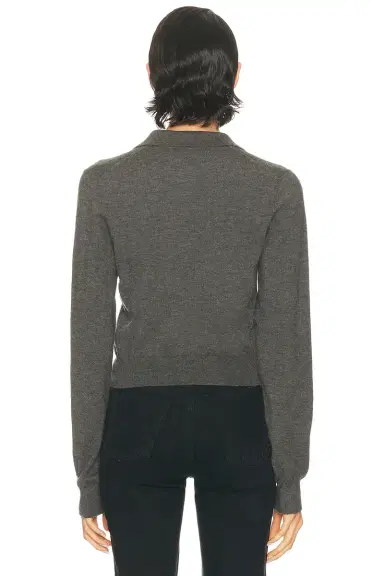 ÉTERNE Long Sleeve Journey Cashmere Top | Thumbnail 3