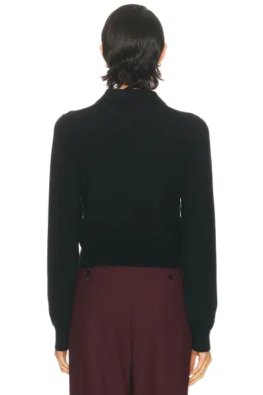 ÉTERNE Long Sleeve Journey Cashmere Top | Thumbnail 3