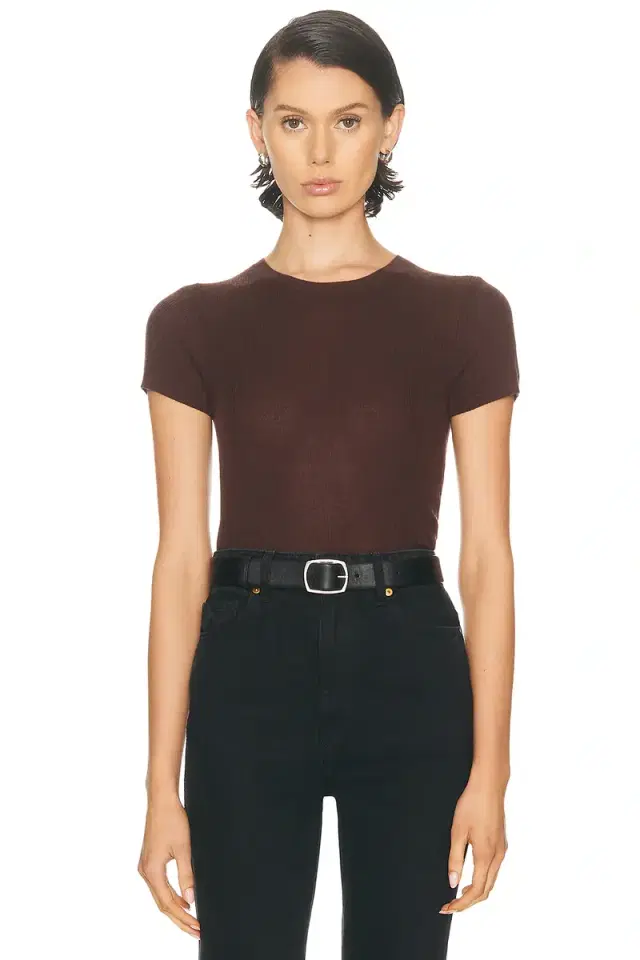 Eterne Rib Stitch Cashmere Baby Tee
