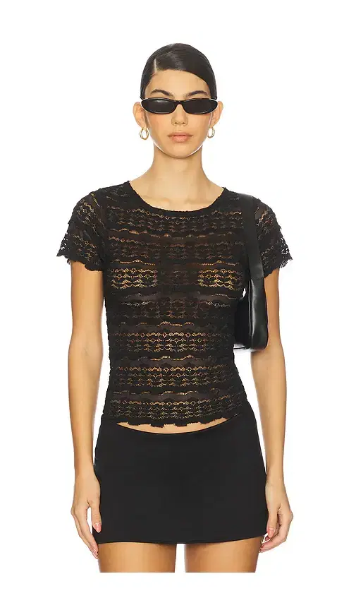 Free People Angelina Lace Tee