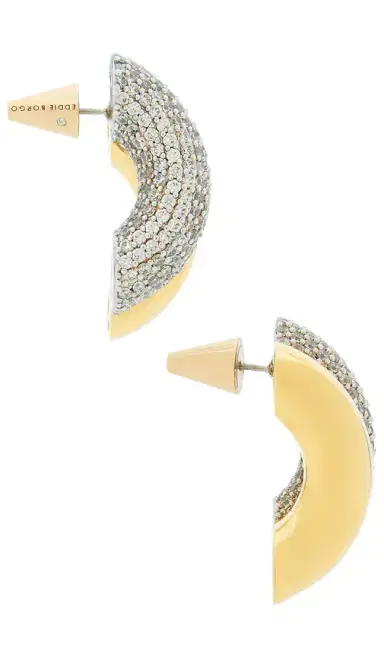 EDDIE BORGO Pavé Two Tone Torsade Stud Earrings | Thumbnail 2 EDDIE BORGO Pavé Two Tone Torsade Stud Earrings | Thumbnail 2