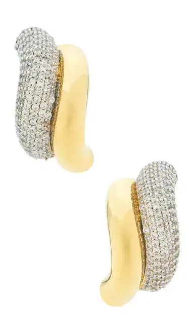 EDDIE BORGO Pavé Two Tone Torsade Stud Earrings | Thumbnail 1 EDDIE BORGO Pavé Two Tone Torsade Stud Earrings | Thumbnail 1