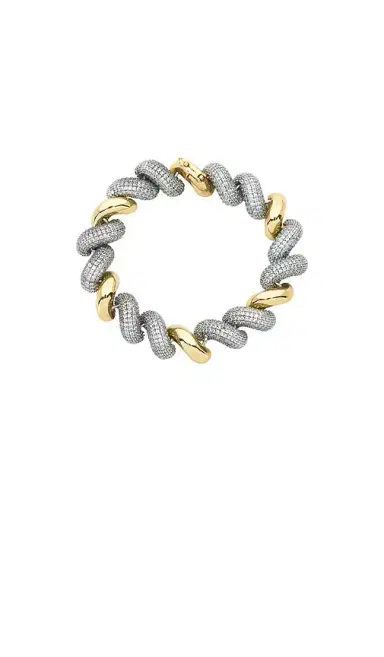 EDDIE BORGO Small Two Tone Pavé Torsade Bracelet | Thumbnail 2 EDDIE BORGO Small Two Tone Pavé Torsade Bracelet | Thumbnail 2