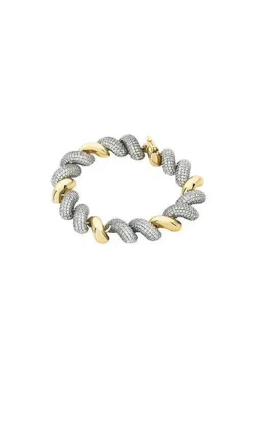 Eddie Borgo Small Two Tone PavÃ© Torsade Bracelet