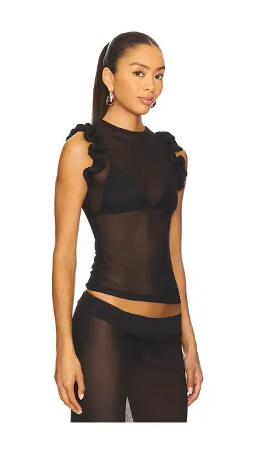 nastyamasha Mesh Ruffle Top | Thumbnail 2 nastyamasha Mesh Ruffle Top | Thumbnail 2