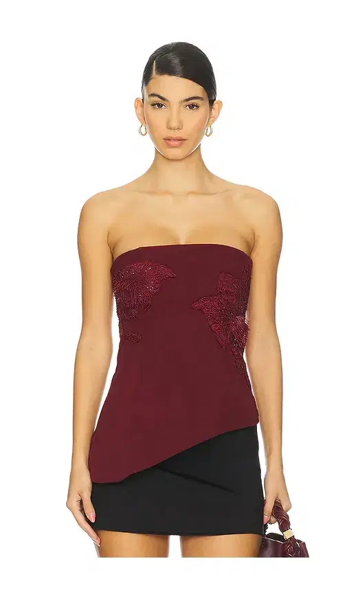 AMUR Ardell Beaded Floral Top