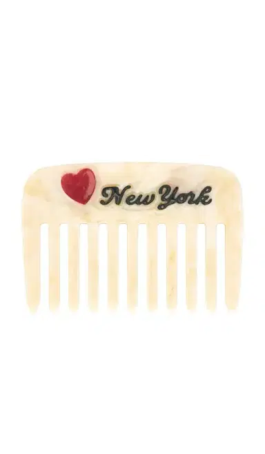 Solar Eclipse Hand-Painted I Love New York Pocket Hair Comb | Thumbnail 2