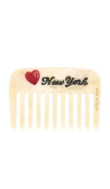 Solar Eclipse Hand-Painted I Love New York Pocket Hair Comb | Thumbnail 1