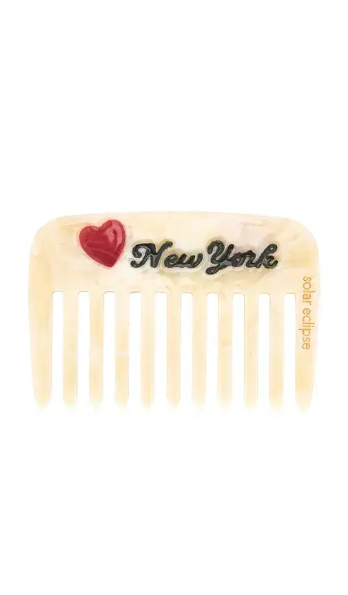 Solar Eclipse Hand-Painted I Love New York Pocket Hair Comb