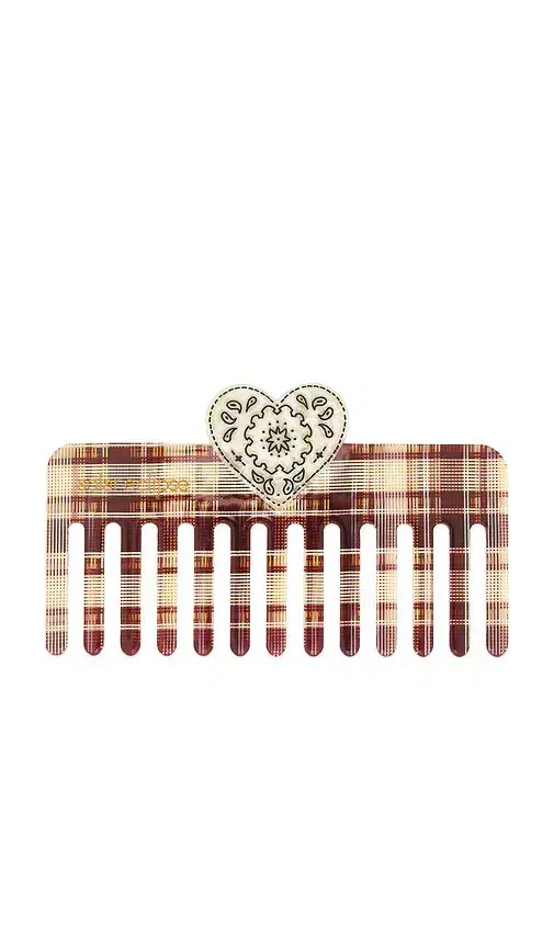 Solar Eclipse Hand-Painted Paisley Heart Detangling Wide Tooth Hair Comb