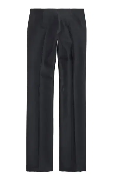 Balenciaga Tailored Wool-Silk Straight-Leg Pants - Black | Thumbnail 2
