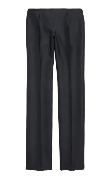 Balenciaga Tailored Wool-Silk Straight-Leg Pants - Black | Thumbnail 1