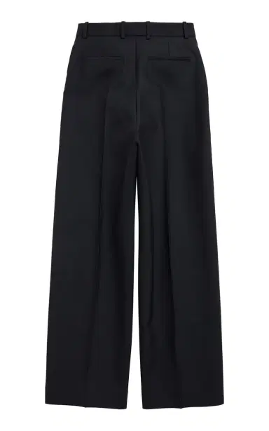 Balenciaga Tailored Wool-Silk Wide-Leg Pants - Black | Thumbnail 2