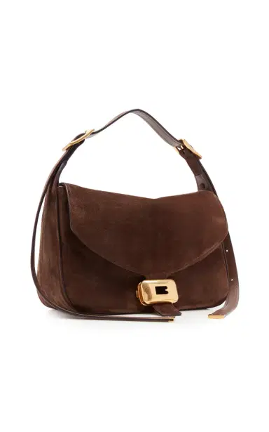 Balenciaga Clicca Medium Suede Shoulder Bag | Thumbnail 3