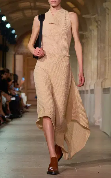 Victoria Beckham Draped Knit Strech-Cotton Top | Thumbnail 5