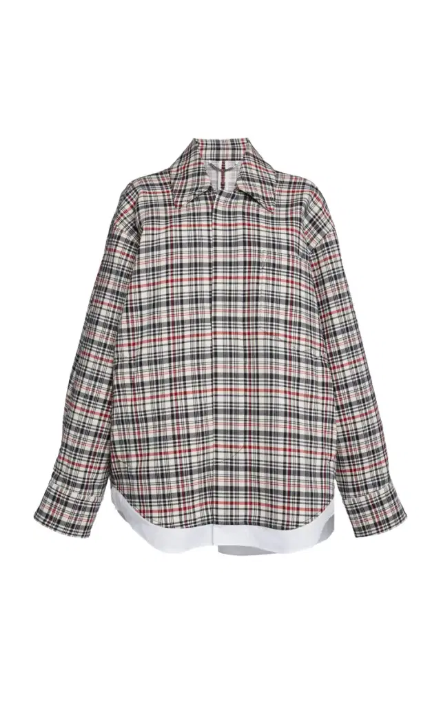 Victoria Beckham Cocoon Oversized Cotton-Wool Shirt Jacket