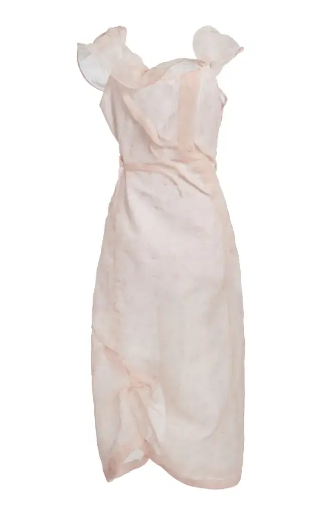 Victoria Beckham Draped Asymmetrical Midi Dress