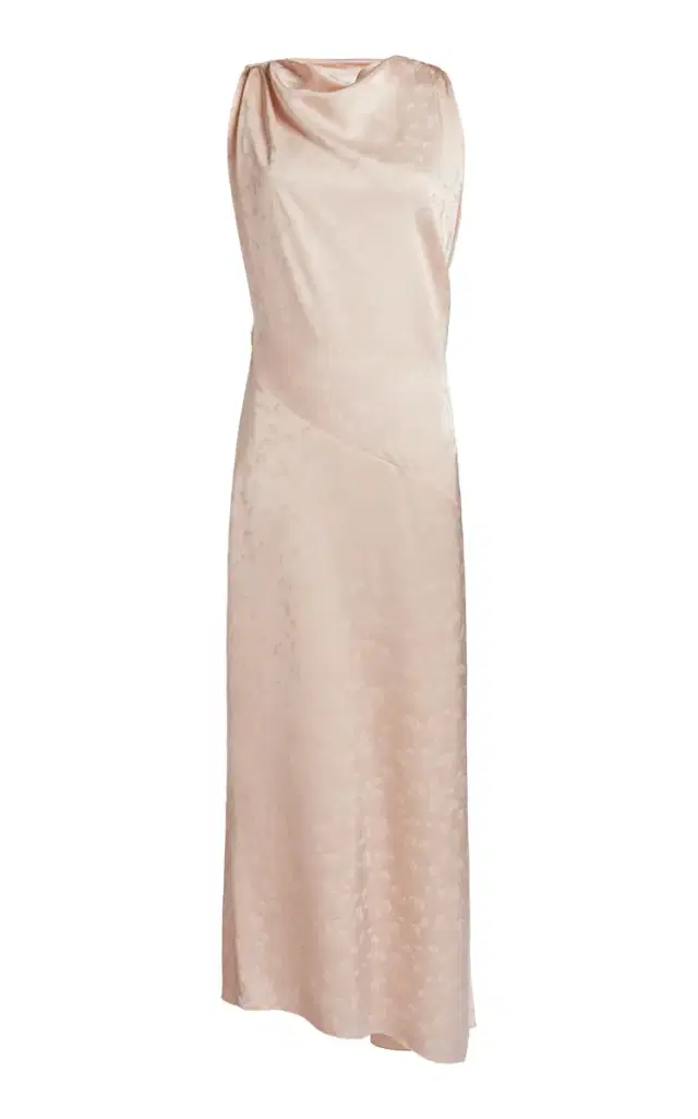 Victoria Beckham Twist Cowl-Neck Midi Dress