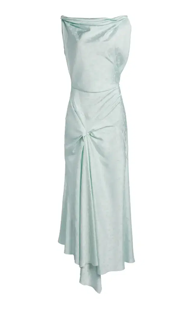 Victoria Beckham Posy Twist-Detail Midi Dress