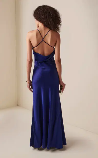 Victoria Beckham Twist Detail Maxi Slip Dress | Thumbnail 4