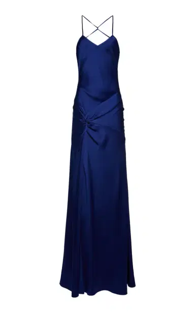 Victoria Beckham Twist Detail Maxi Slip Dress | Thumbnail 8