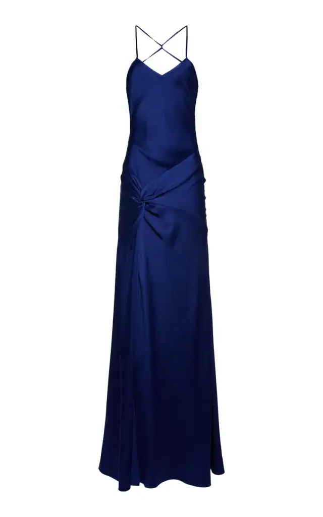 Victoria Beckham Twist Detail Maxi Slip Dress