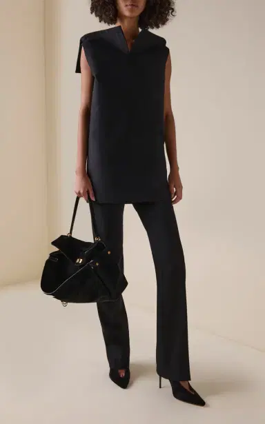 Balenciaga Vareuse Wool-Blend Scuba Mini Dress | Thumbnail 3