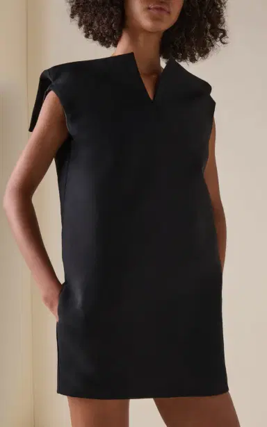 Balenciaga Vareuse Wool-Blend Scuba Mini Dress | Thumbnail 4