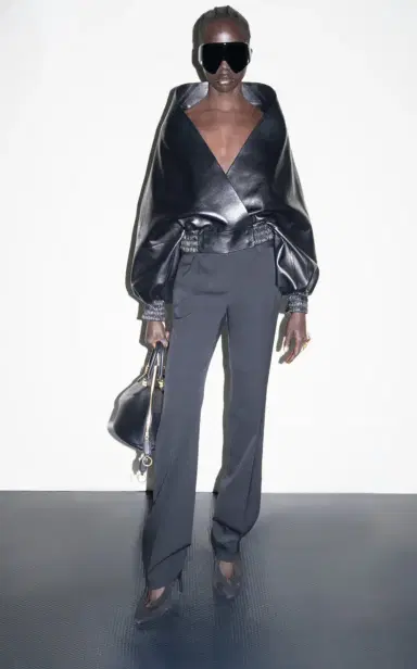 Balenciaga Lightweight Leather Wrap Jacket | Thumbnail 2 Balenciaga Lightweight Leather Wrap Jacket | Thumbnail 2