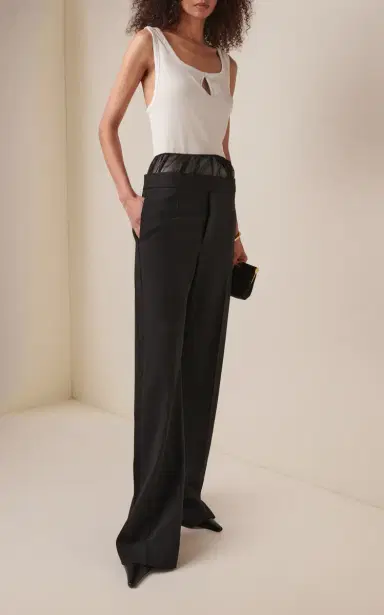 Victoria Beckham Slit Cotton-Blend Tank Top | Thumbnail 3 Victoria Beckham Slit Cotton-Blend Tank Top | Thumbnail 3