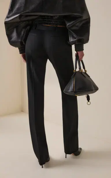 Balenciaga Stretch Wool Twill Straight-Leg Pants | Thumbnail 4 Balenciaga Stretch Wool Twill Straight-Leg Pants | Thumbnail 4