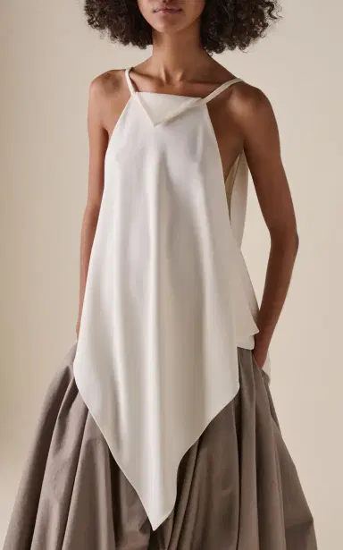 Balenciaga Silk-Wool Crepe Scarf Top | Thumbnail 2 Balenciaga Silk-Wool Crepe Scarf Top | Thumbnail 2