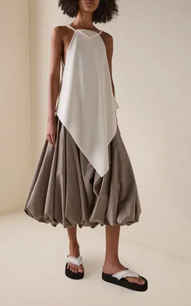 Balenciaga Silk-Wool Crepe Scarf Top | Thumbnail 3 Balenciaga Silk-Wool Crepe Scarf Top | Thumbnail 3