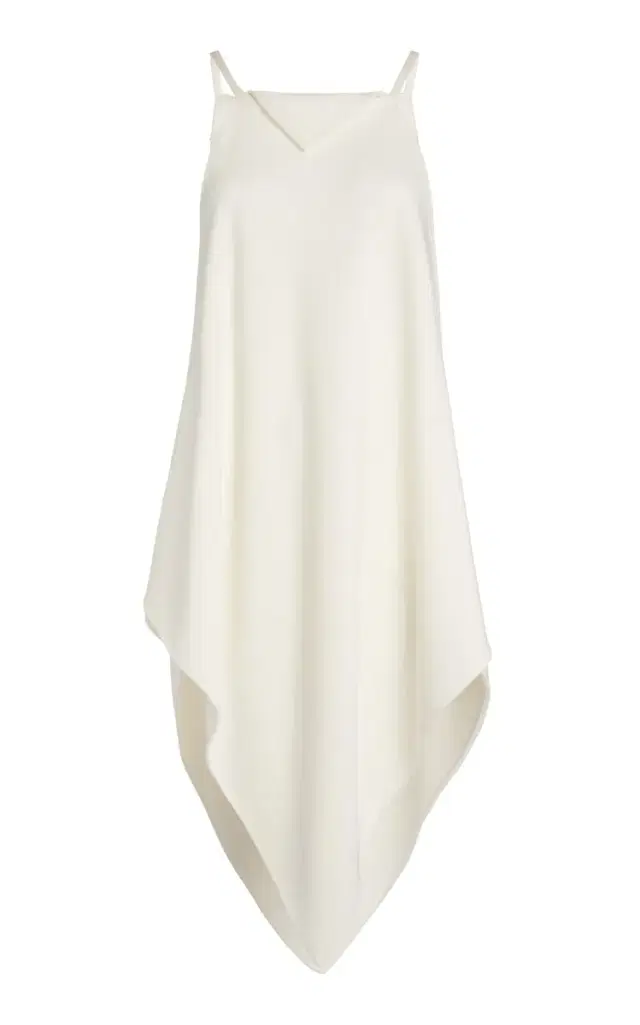 Balenciaga Silk-Wool Crepe Scarf Top