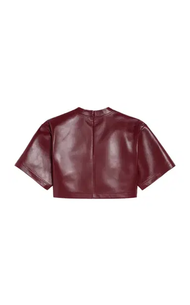 Balenciaga Cropped Leather T-Shirt | Thumbnail 6 Balenciaga Cropped Leather T-Shirt | Thumbnail 6